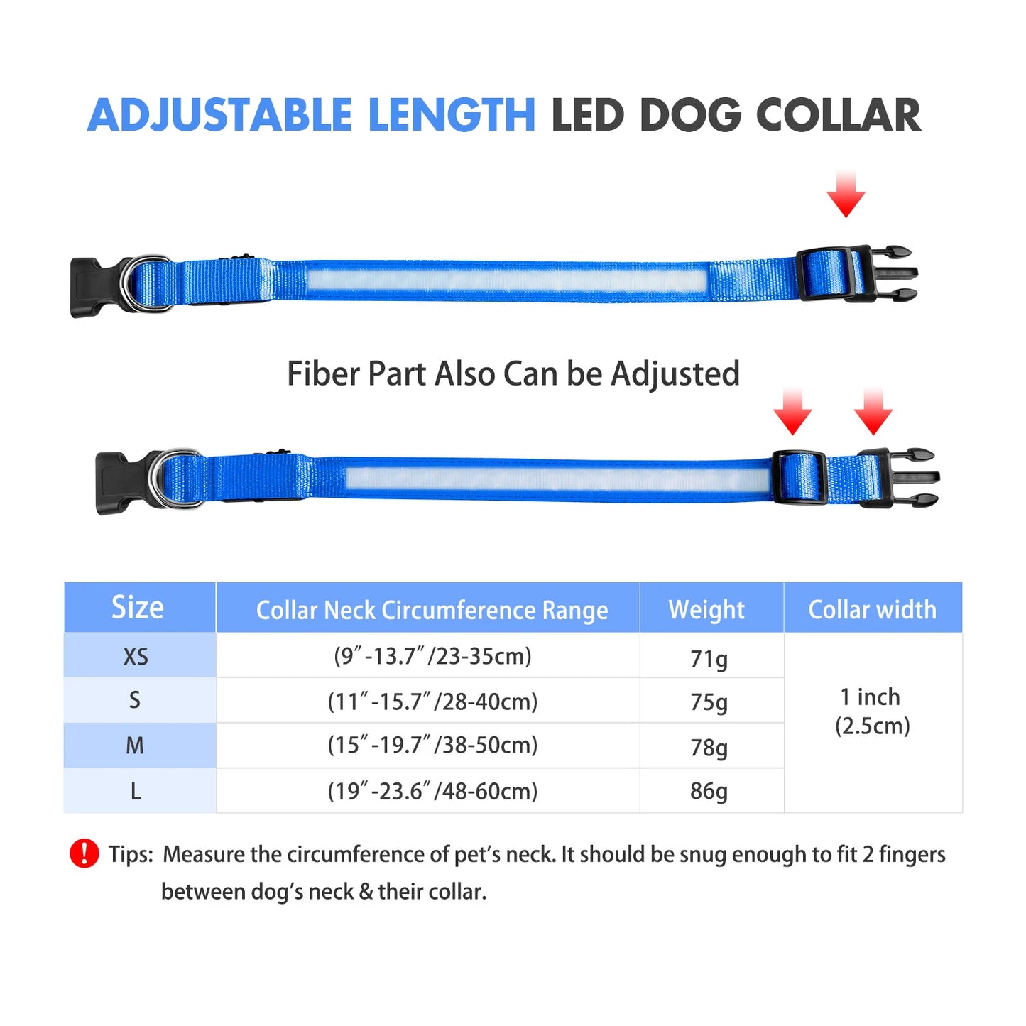 Dog LED Waterproof Safety Collar