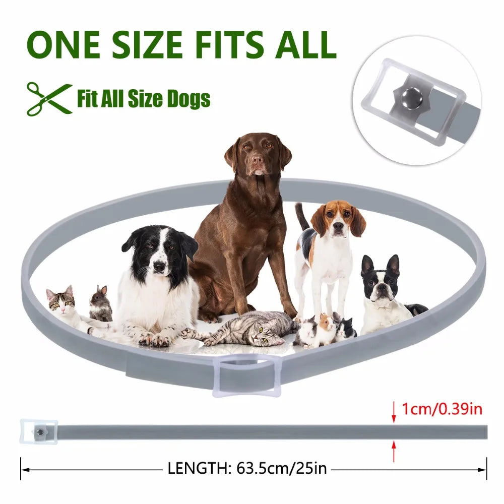 Dog Collar Anti Flea, Mosquitoes, Ticks, Insect Herbal Pet Collar, 8 Months Protection