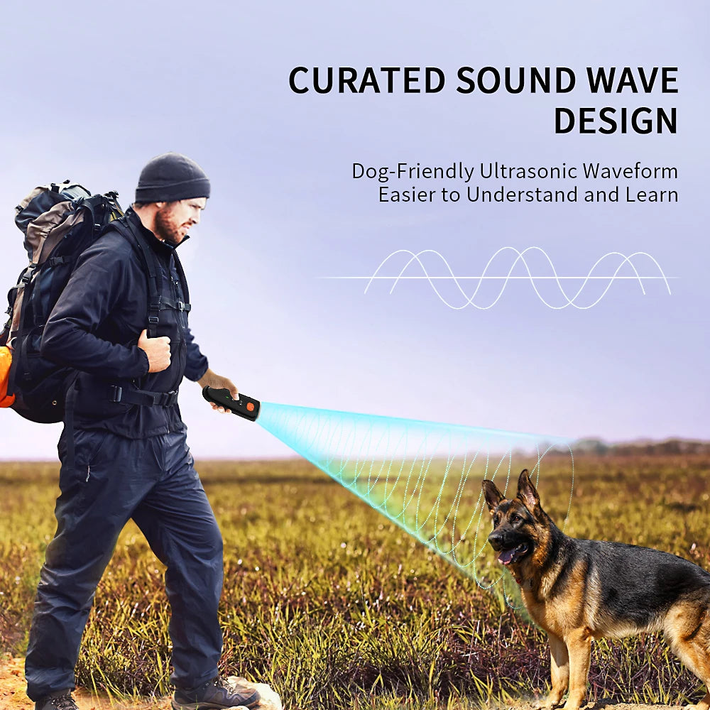 Dog Repeller Anti Barking Deterrent Device, Training 3 Modes USB Rechargeable