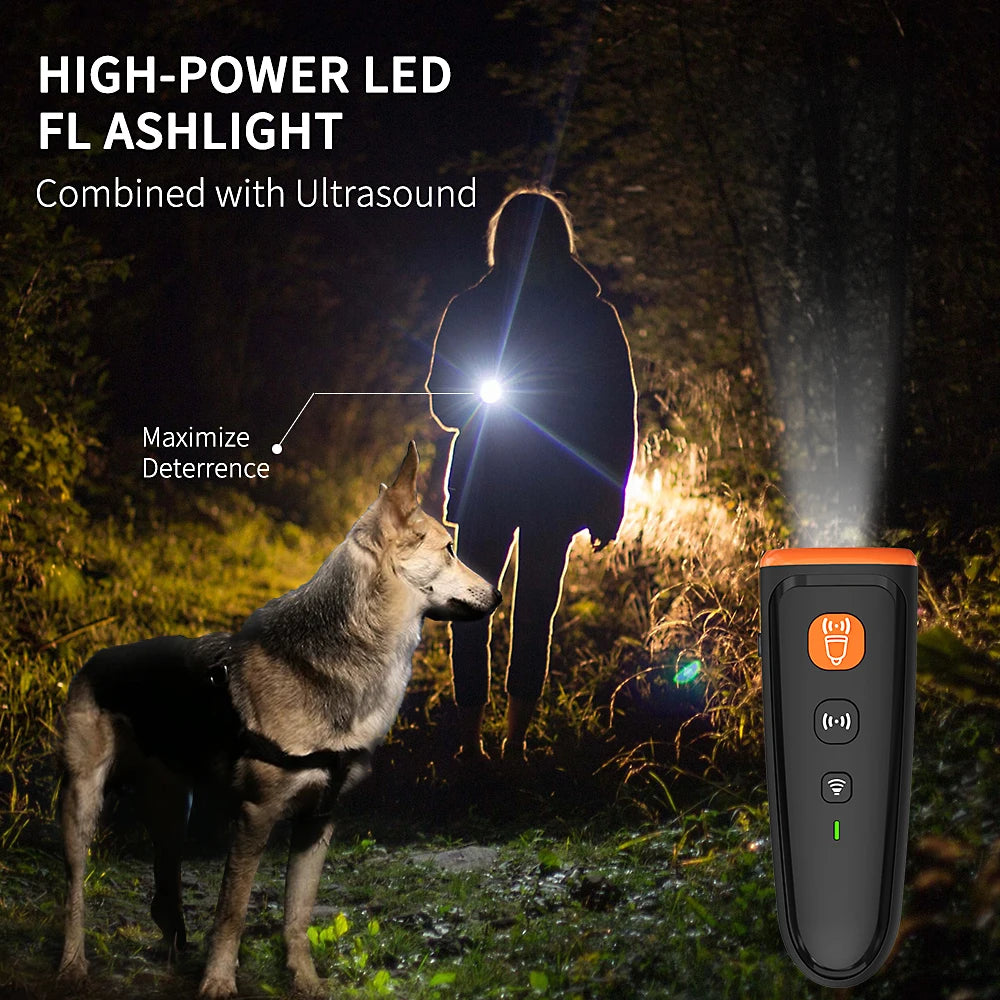 Dog Repeller Anti Barking Deterrent Device, Training 3 Modes USB Rechargeable