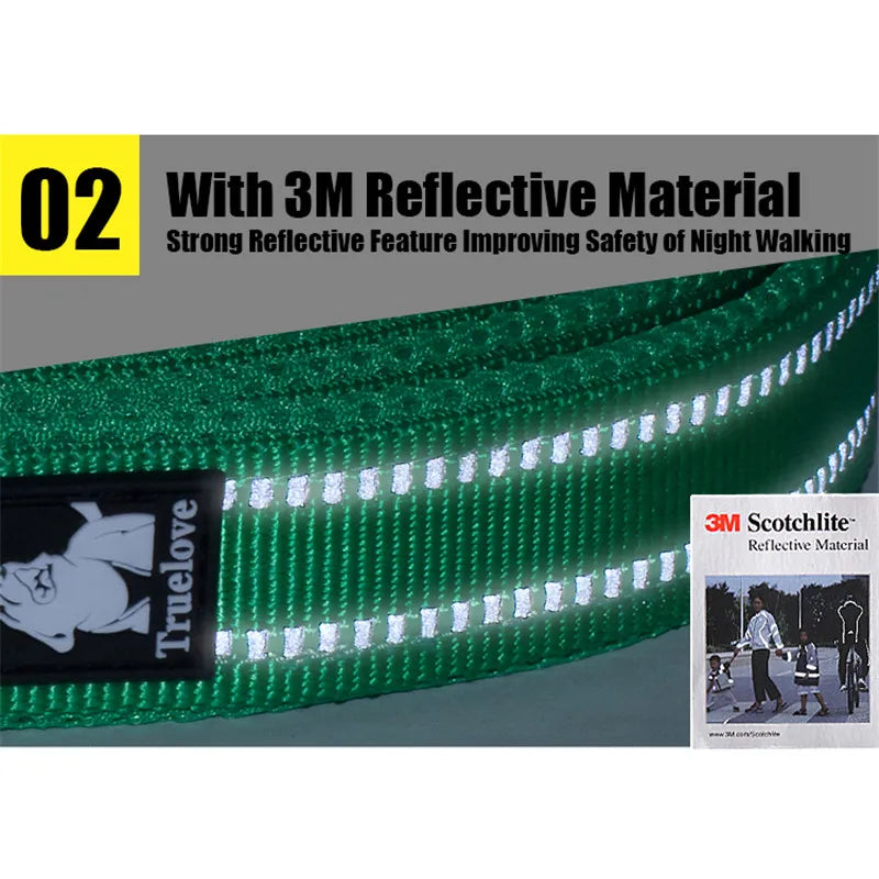 Truelove Soft Pet Leash Reflective Nylon Mesh Padded