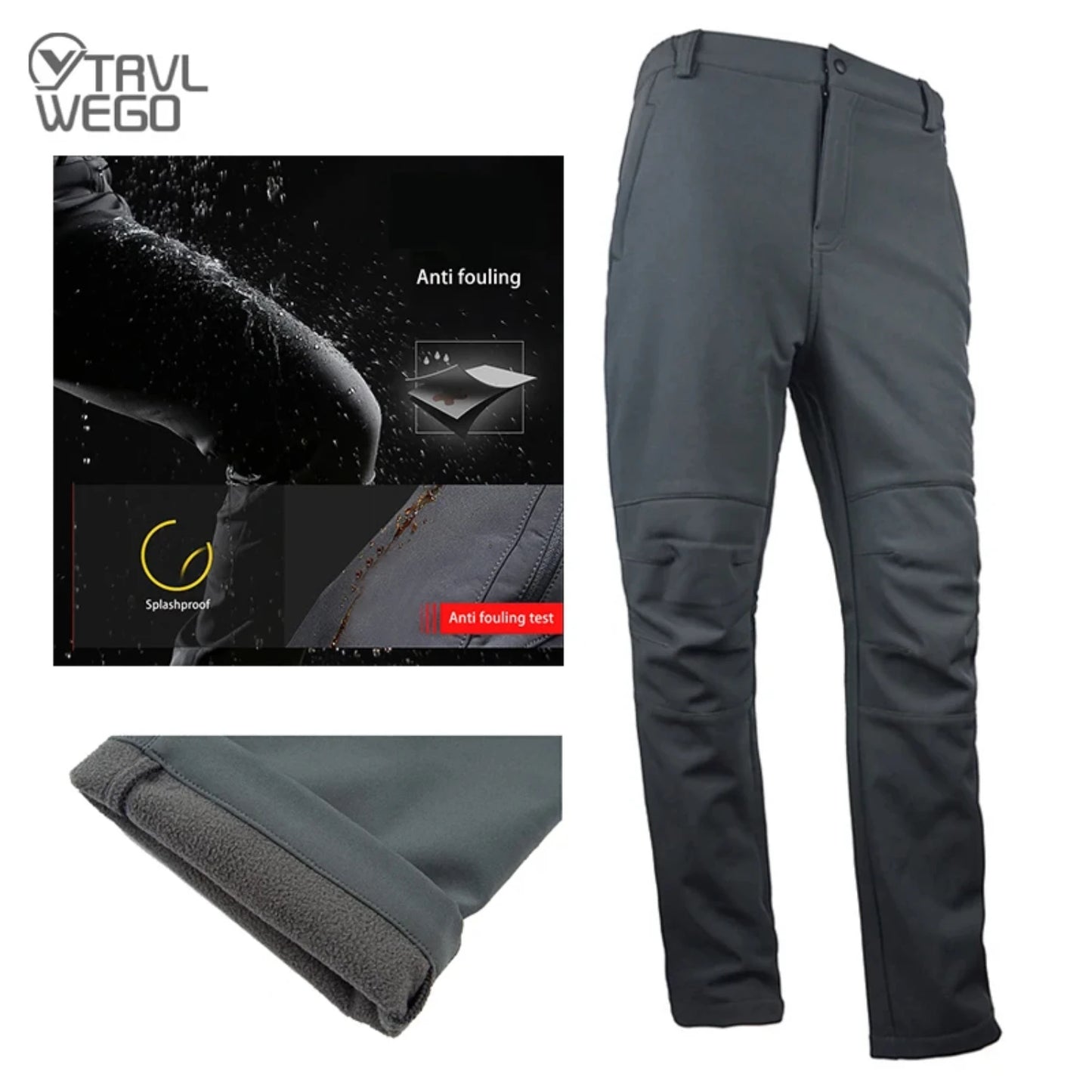 Fleece Waterproof Hiking Pants