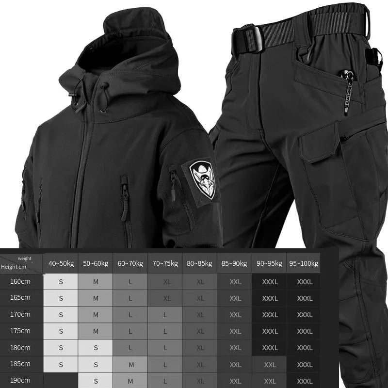 Shark Skin Outdoor Warmth Jacket And Pants Set