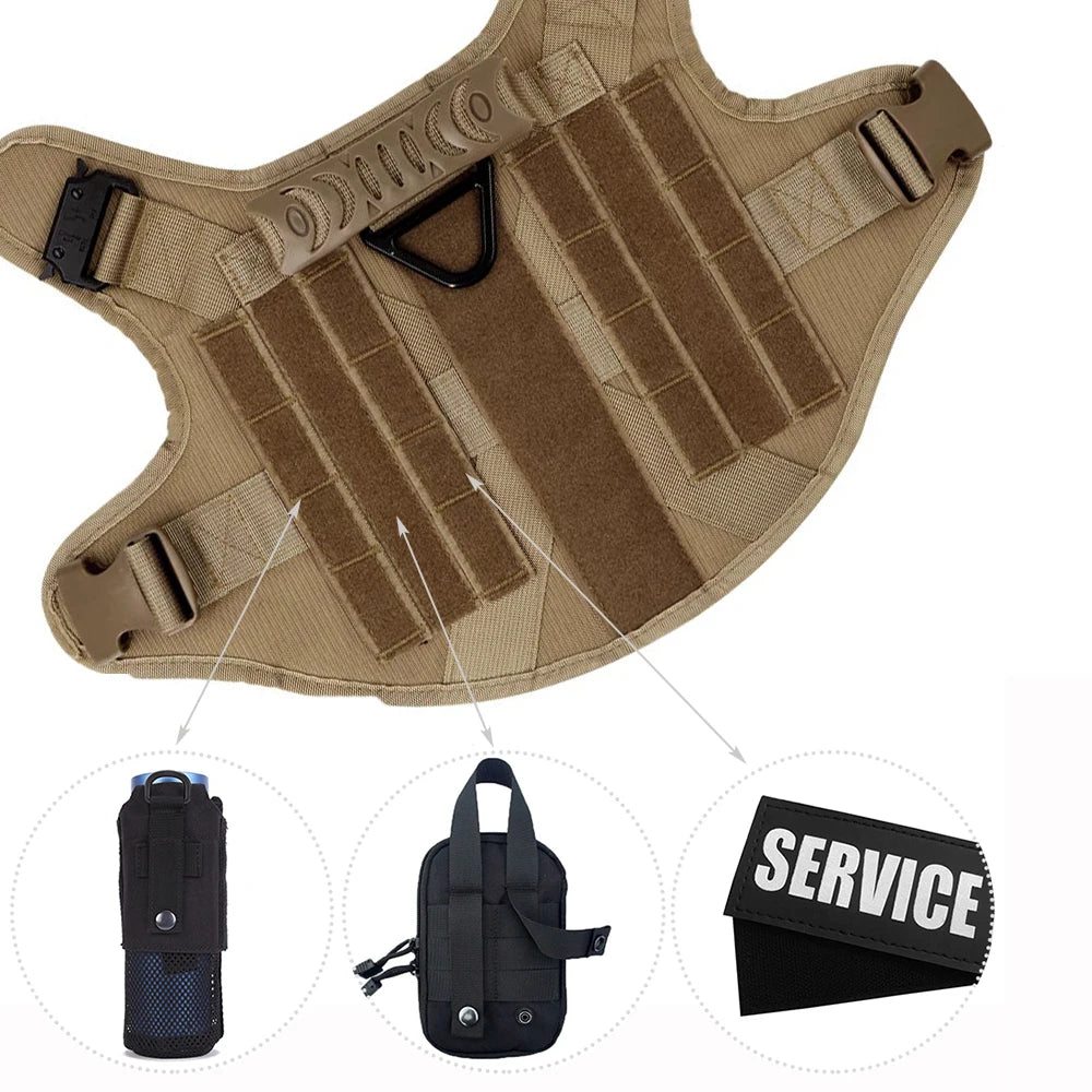 K9 Military Dog Harness And Leash Bags Set For Large Dogs
