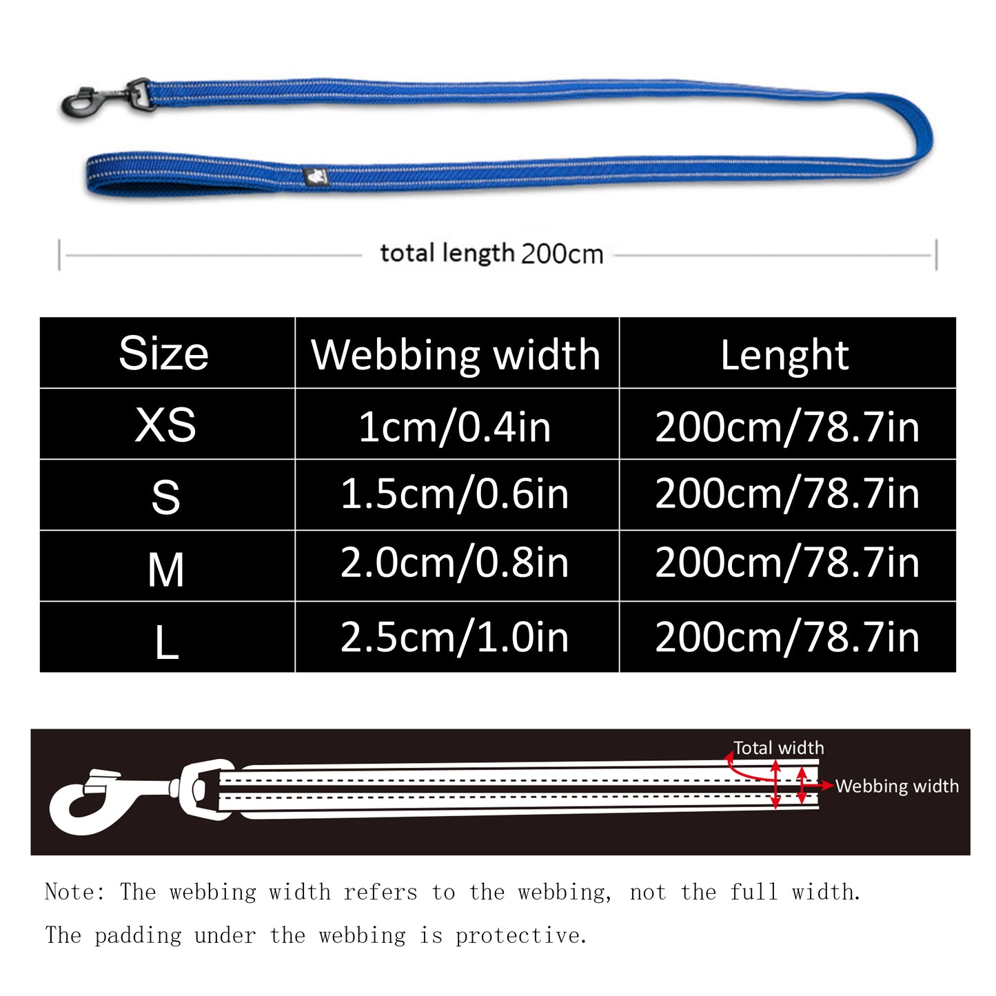 Truelove Soft Pet Leash Reflective Nylon Mesh Padded