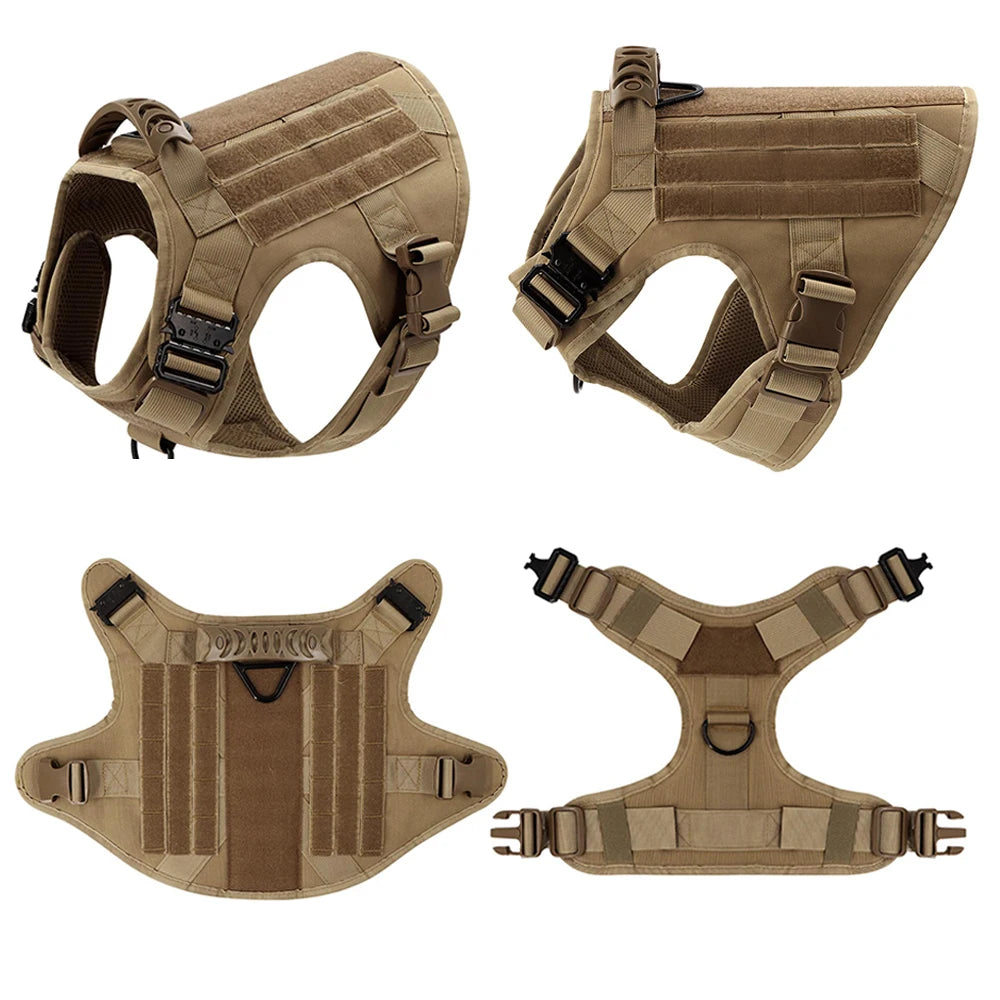 K9 Military Dog Harness And Leash Bags Set For Large Dogs