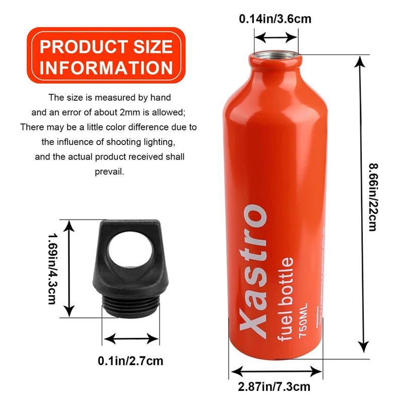 750ml Aluminum Oil Fuel Storage Bottle