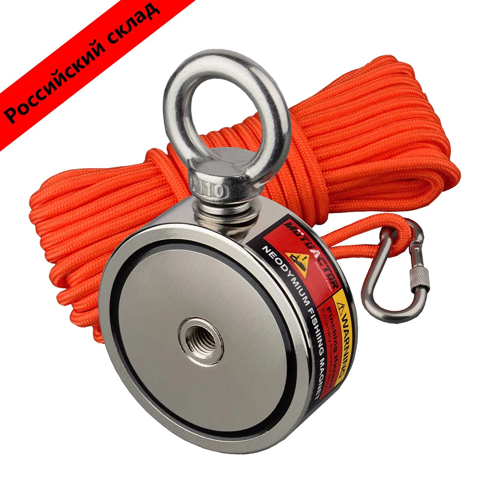 Strong Double Side Super Power Salvage Fishing Magnet with Searching Rope