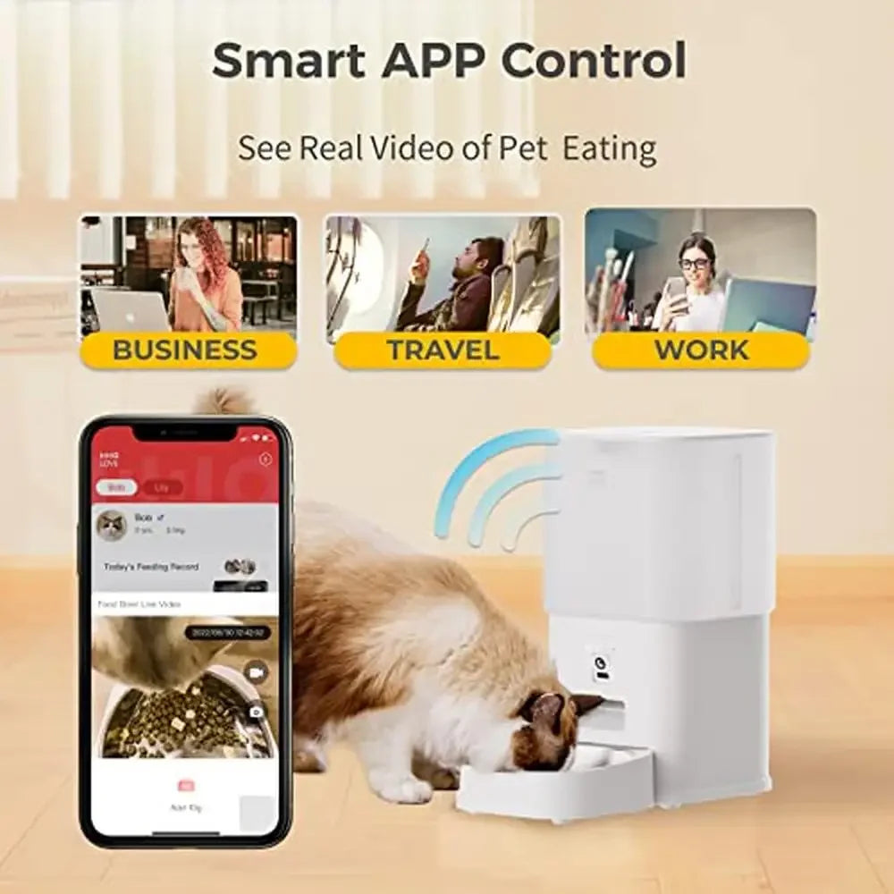 6L Smart Programmable Pet Feeder with Camera and Remote