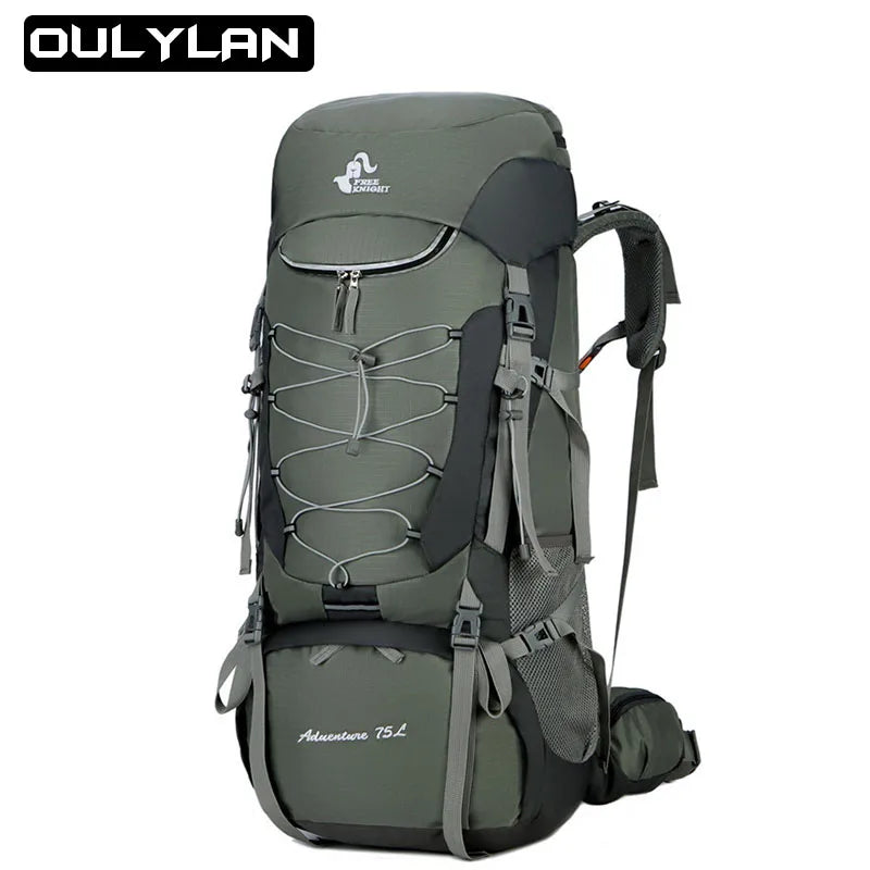 75L Large-capacity Waterproof Backpack with Rain Cover