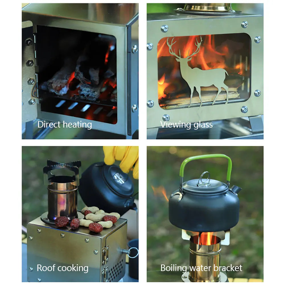 Mini Wood Burning Stainless Steel Stove