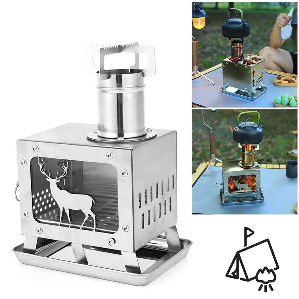 Mini Wood Burning Stainless Steel Stove