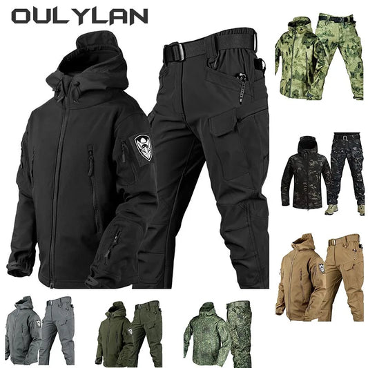 Shark Skin Outdoor Warmth Jacket And Pants Set