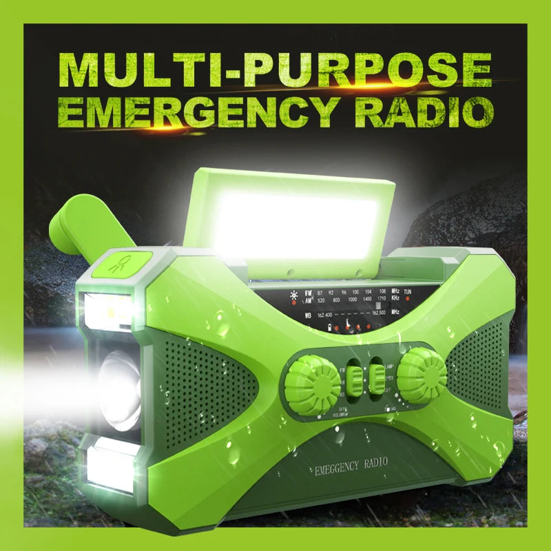 Emergency Solar Hand Crank AM/FM/NOAA Weather Radio