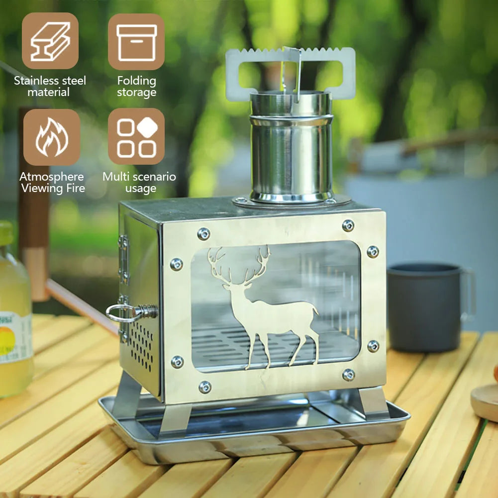 Mini Wood Burning Stainless Steel Stove